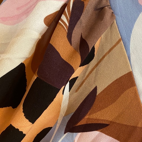 Hutch Anthropologie Bloom Wrap Midi Dress Women Small Pink Purple Multicolor - Picture 7 of 7